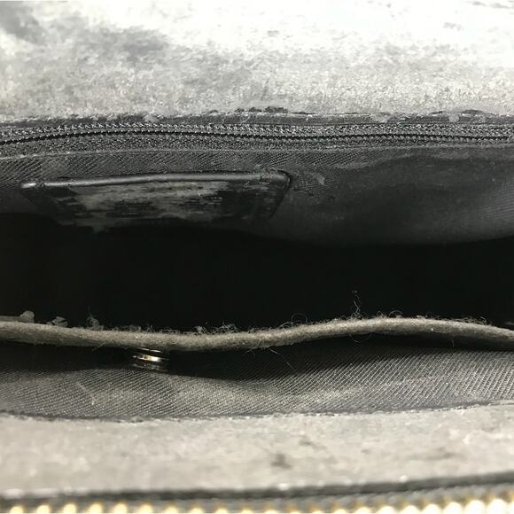 COACH Swagger 27 Tea Rose Tooling Leather Bag Black Rare Unique Clasic Old Money - Picture 13 of 14